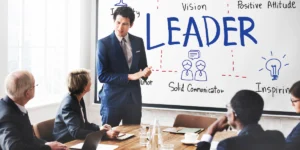 man doing corporate presentation